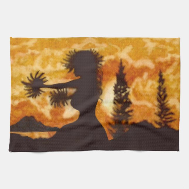 Hula Dancer  Tea Towel (Horizontal)