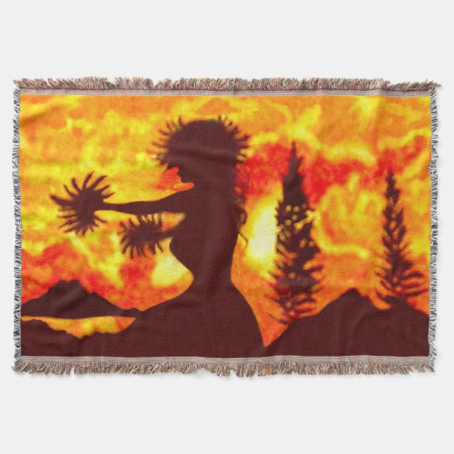 Hula Dancer  Throw Blanket (Front)