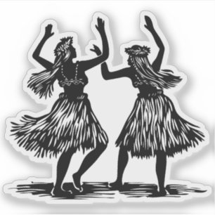 Hula Dancer vinyl sticker