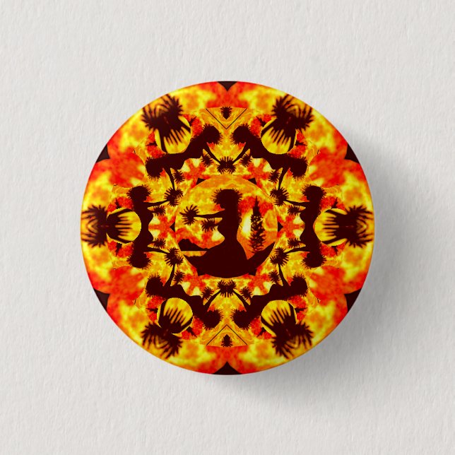 Hula Dancers 3 Cm Round Badge (Front)