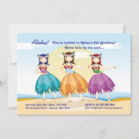 Hula Dancers Invitation