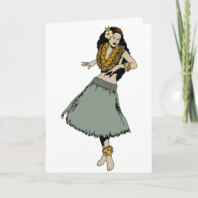 Hula Girl Card (Front)