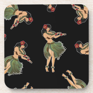 Hula Girl Dancing Pattern Coaster