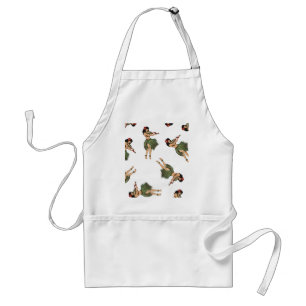 Hula Girl Dancing Pattern Standard Apron