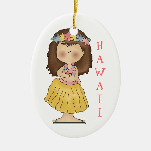 Hula Girl Hawaii ornament (Front)
