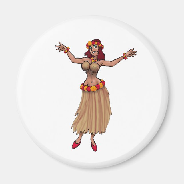 Hula Girl Magnet (Front)
