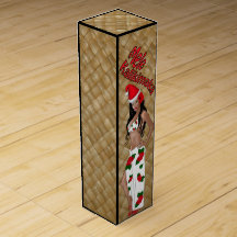 Hula Girl Mele Kalikimaka Christmas Wine Gift Box
