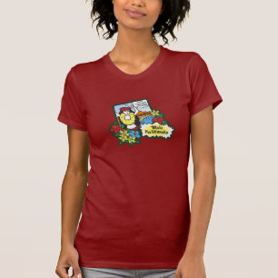 Hula Girl Mele Kalikimaka Hawaiian Xmas Cartoon T-Shirt