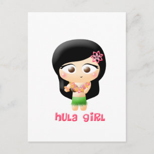 Hula Girl Postcard