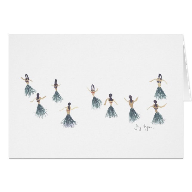 Hula Girls Cards (Front Horizontal)