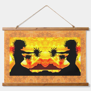 Hula Girls Hanging Tapestry