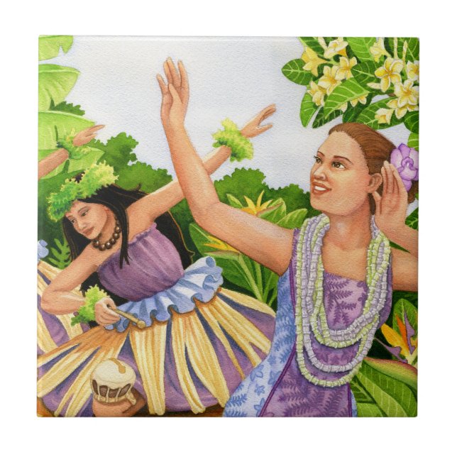 Hula Halau Ceramic Tile (Front)