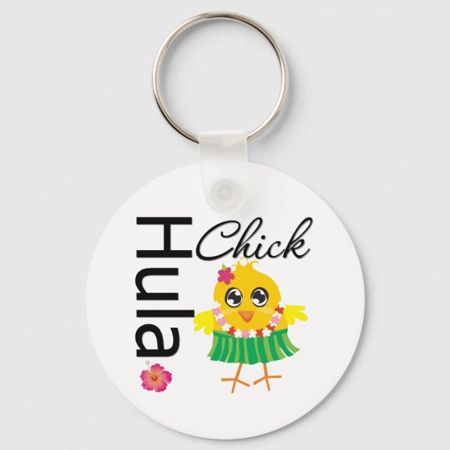 Hula Hawaii Chick Key Ring (Front)