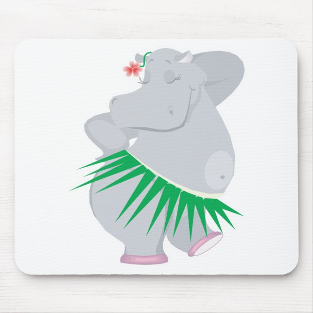 hula hippo mouse pad (Front)