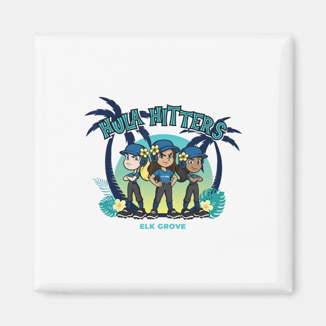 Hula Hitters Softll (v1)  Magnet (Front)