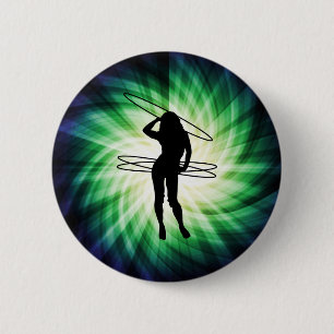 Hula Hoop Girl; Cool 6 Cm Round Badge