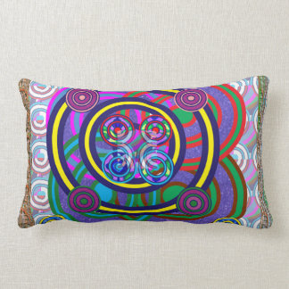 Hula Hoop Girls Game Round Circle Design Lumbar Cushion