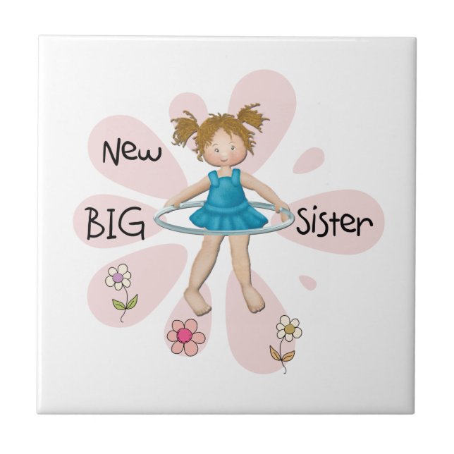 Hula Hoop New Big Sister Ceramic Tile (Front)