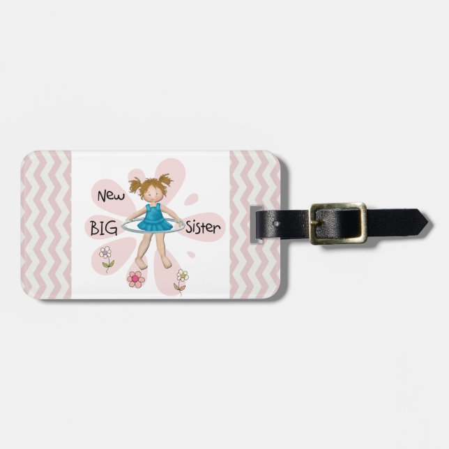 Hula Hoop New Big Sister Luggage Tag (Front Horizontal)