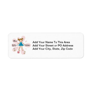 Hula Hoop New Big Sister Return Address Label