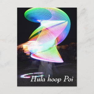 Hula hoop Poi twirler Postcard