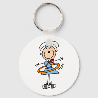 Hula Hoop Stick Figure T-shirts and Gifts Key Ring