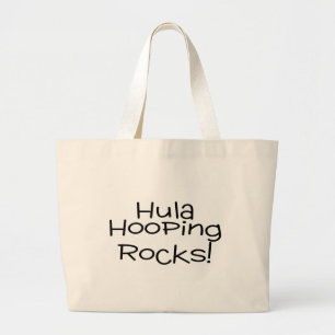 Hula Hooping Rocks Large Tote Bag