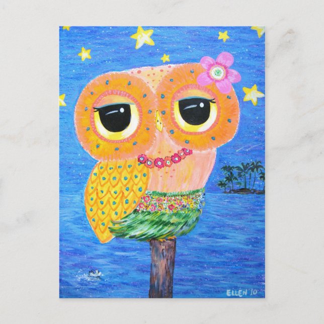 Hula Hoot Postcard (Front)