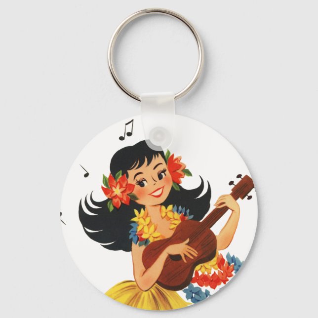 Hula Hula Girl Key Ring (Front)