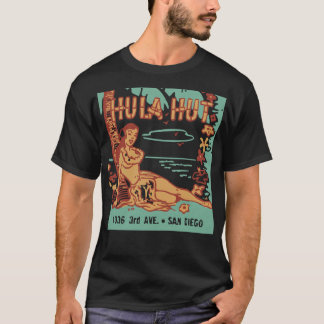 Hula Hut  Vintage Tiki Americana T-shirt classique