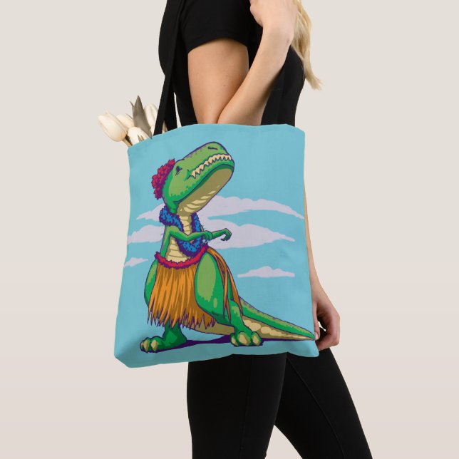 Hula Rex Tote Bag (Close Up)