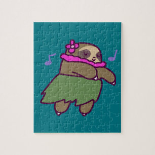 Hula Sloth Jigsaw Puzzle