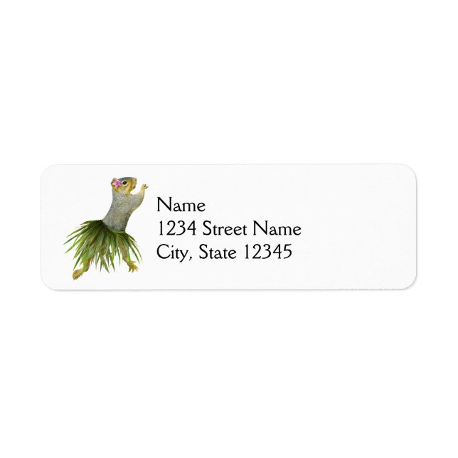 Hula Squirrel Address Labels (Front)