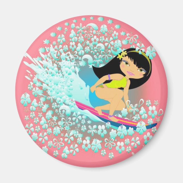 HULA SURFER! MAGNET (Front)