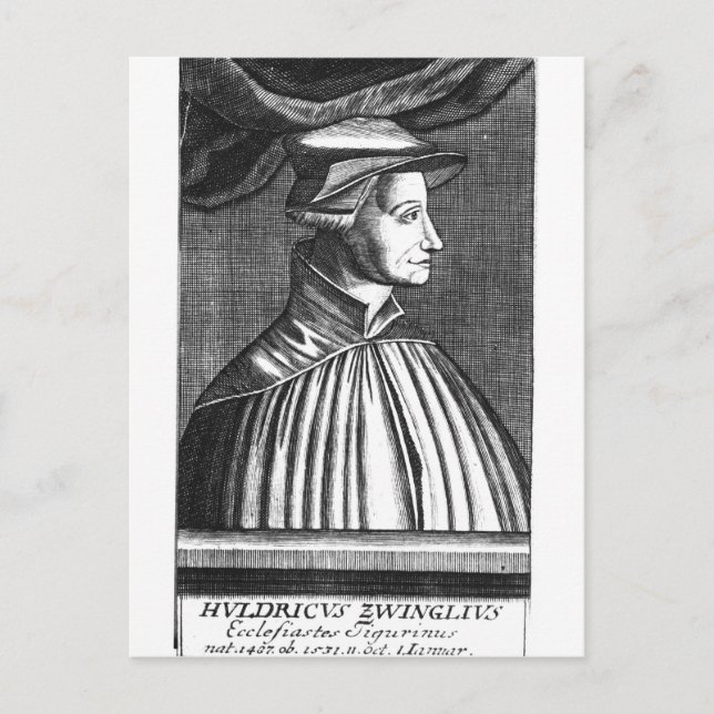 Huldrych Zwingli Postcard (Front)