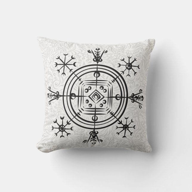 Hulinhjálmur – Norse Sigil of Invisibility Cushion (Front)