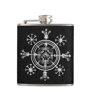 Hulinhjálmur – Norse Sigil of Invisibility Hip Flask