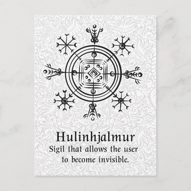 Hulinhjálmur – Norse Sigil of Invisibility Postcard (Front)