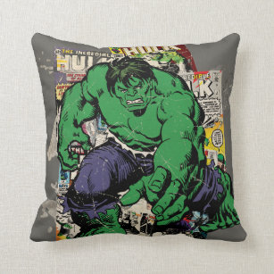 Hulk Retro Comic Graphic Cushion