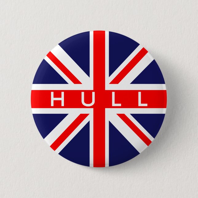 Hull : British Flag 6 Cm Round Badge (Front)