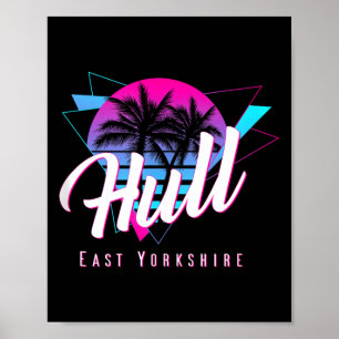Hull east yorkshire 80s retro vaporwave funny poster
