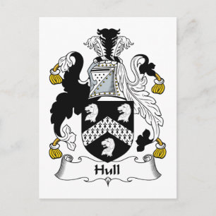 Hull Family Crest Postcard