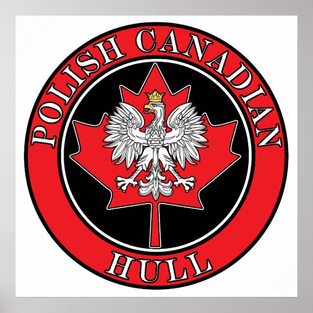 Hull Polish Round Canadian Leaf Poster (Front)