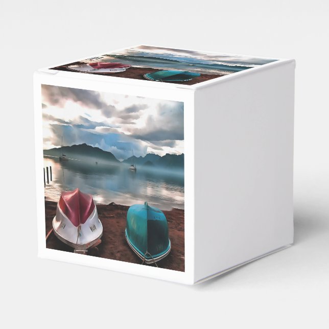 Hulls of Boats And Marmaris Winter Seascape Favour Box (Front Side)