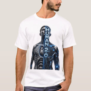 Human 2.0: The Ultimate Fusion of Biology and Tech T-Shirt