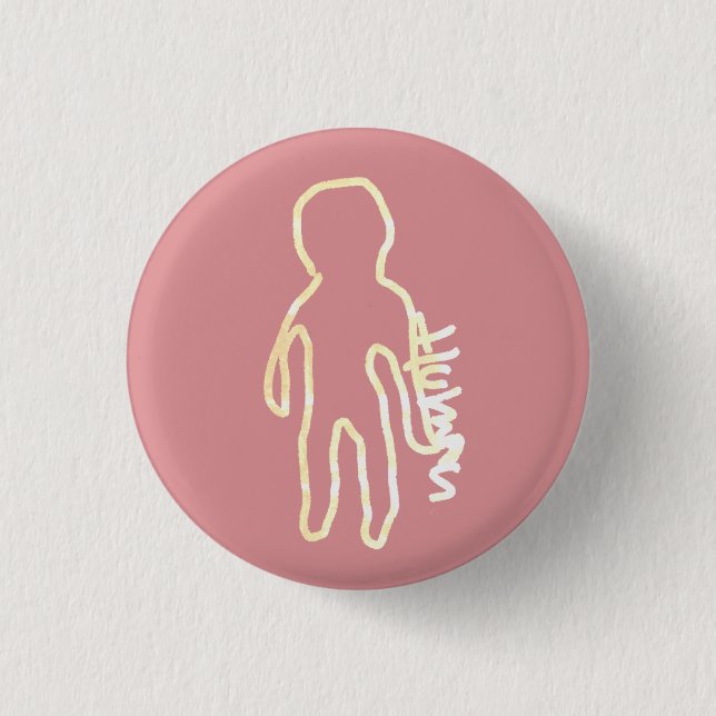 ■· Human ·■ 3 Cm Round Badge (Front)
