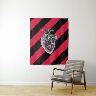 Human Anatomy biology Heart Original Abstract Art Tapestry