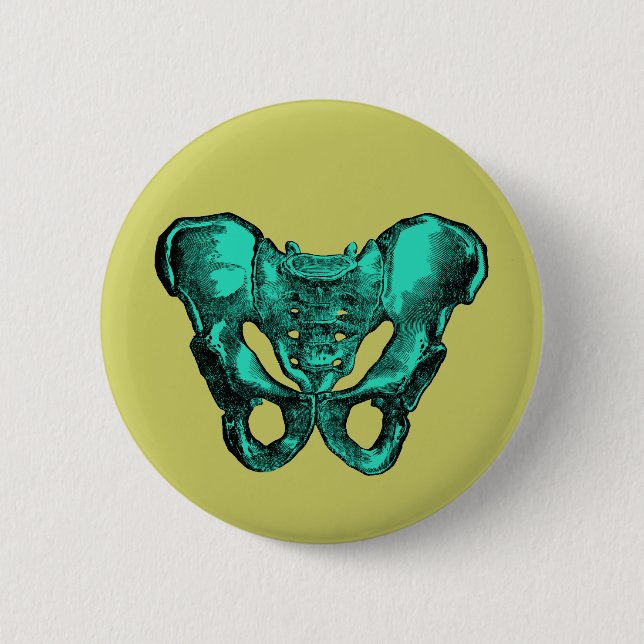 Human Anatomy Pelvis Bones 6 Cm Round Badge (Front)