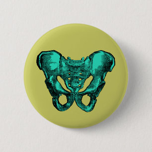 Human Anatomy Pelvis Bones 6 Cm Round Badge
