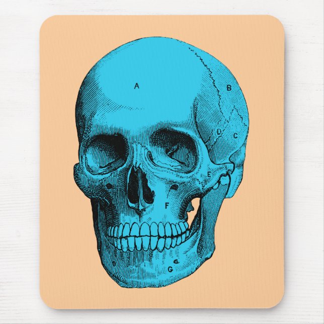 Human Anatomy Skull Mouse Pad (Front)
